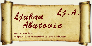 Ljuban Abutović vizit kartica
